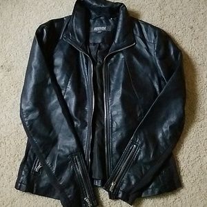 Kenneth Cole Black Leather Jacket